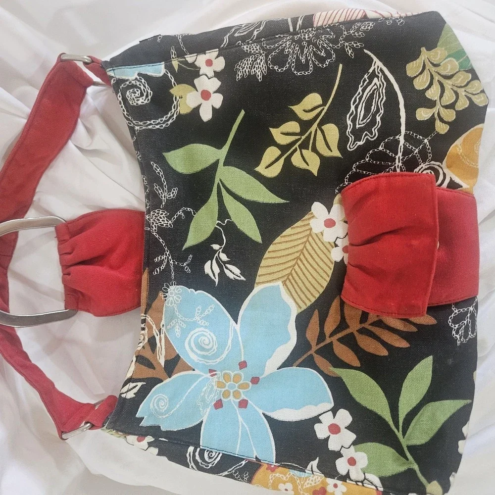 Lisa Lill for 1154 Lill Studio Custom Floral Hobo Shoulder Bag